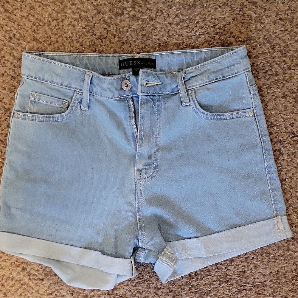 GUESS Women's Light Blue Denim Shorts